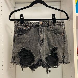 Signature8 High Rise Black Jean Shorts